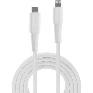 LINDY USB-C Male la Lightning Male, 1 m, White