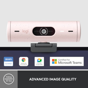 Logitech Brio 500 FHD Autofocus, USB-C, Microfon, Rose
