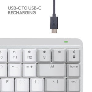 Logitech MX Mechanical Mini for Mac, Bluetooth Illuminated Performance, US INT, Pale Grey