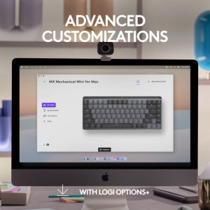Logitech MX Mechanical Mini for Mac, Bluetooth Illuminated Performance, US INT, Space Grey
