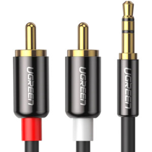 Ugreen AV116, Jack 3.5 mm Male - 2x RCA Male, 1m, negru