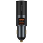 Incarcator auto Baseus CCBT-D0G, 2x USB, 1x bricheta auto, 120W, Black