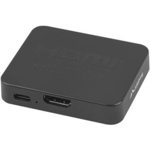 Lanberg 1x HDMI Female - 2x HDMI Female + 1x USB-C Female, 0.8m, Black