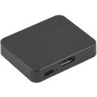 Adaptor Lanberg 1x HDMI Female - 2x HDMI Female + 1x USB-C Female, 0.8m, Black