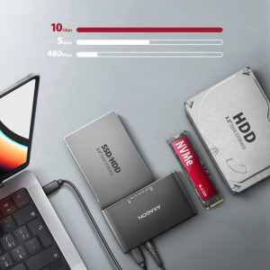 AXAGON Clone Master 2, USB-C 3.2 - SATA 2.5/3.5 inch