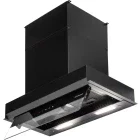 Hota incorporabila Turbionaire integrata TEN60BB, Putere de absorbtie 800 m3/h, Clasa A++, Iluminare LED, Dubla aspiratie, Sticla tratata termic, 60 cm, Negru