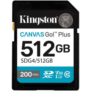 Card memorie Kingston SDXC Canvas Go Plus Gen4 Class 10 UHS-I U3 512GB