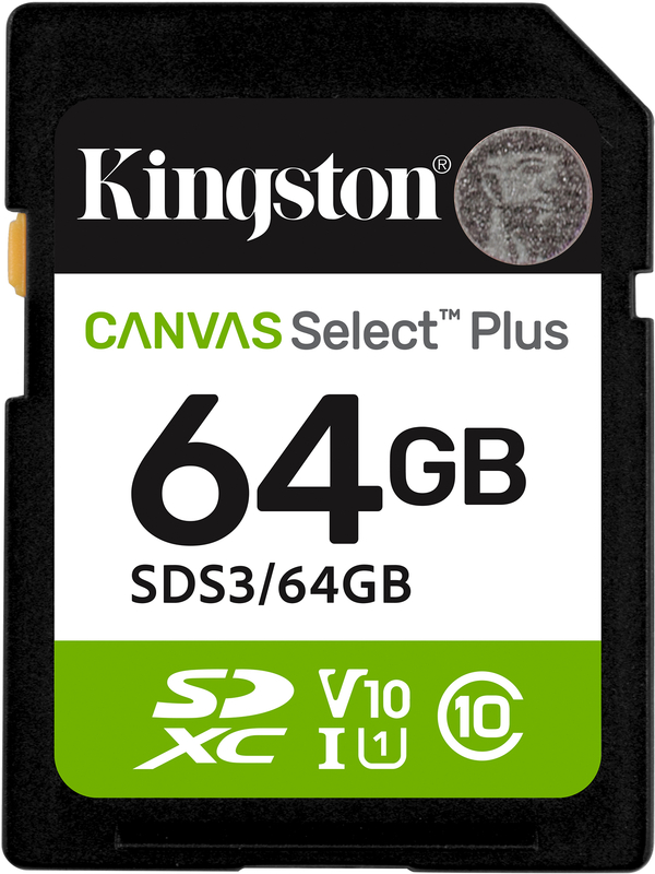Card memorie Kingston SDXC Canvas Select Plus Gen3 Class 10 UHS-I 64GB