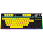 Tastatura Gaming LORGAR KBP70TKLW Pro RGB Toxic Purple Linear Switch Black/Yellow Mecanica