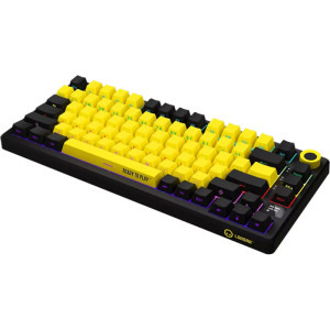 LORGAR KBP7075W Pro TKL RGB Toxic Purple Linear Switch Black/Yellow Mecanica