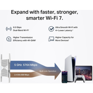 TP-LINK 2.5Gigabit RE405BE Dual-Band WiFi 7