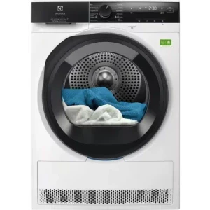 Uscator de rufe Electrolux EW8D495RCE, Pompa de caldura, 9 kg, Clasa B, Inverter, 3DSense, DelicateCare, MixCare, My Electrolux Care, Iluminare interioara, Alb