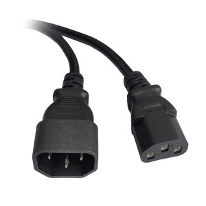Spacer Power cable 10A IEC320/C14 - IEC320/13 1.8m, Black