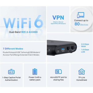 TP-LINK 2.5Gigabit WR3002X AX3000 Dual-Band WiFi 6