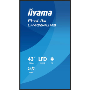 IIyama Smart ProLite LH4364UHS-B1AG 43 inch UHD VA 6.5 ms 60 Hz USB-C