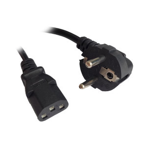 Cablu componente Spacer Power cable 10A Shucko - IEC320/13 5m, Negru