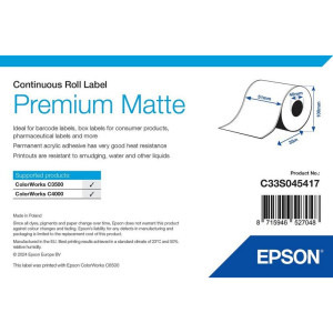 Consumabil Epson Rola continua etichete mate premium C33S045417, 51 mm x 35 m