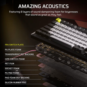 Corsair MAKR PRO 75 TKL Hall Effect DIY RGB MGX V2 Switch Black