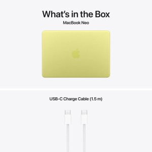 Apple 13'' MacBook Neo 13 with Liquid Retina, Apple A18 Pro chip (6-core CPU), 8GB, 256GB SSD, Apple A18 Pro 5-core GPU, macOS, Citrus, INT keyboard, 2026