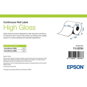 Consumabil Epson Rola continua etichete lucioase, 76 mm x 33 m