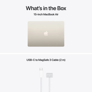 Apple 15.3'' MacBook Air 15 with Liquid Retina, Apple M5 chip (10-core CPU), 16GB, 1TB SSD, Apple M5 10-core GPU, macOS, Starlight, INT keyboard, 2026