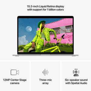 Apple 15.3'' MacBook Air 15 with Liquid Retina, Apple M5 chip (10-core CPU), 32GB, 2TB SSD, Apple M5 10-core GPU, macOS, Silver, INT keyboard, 2026