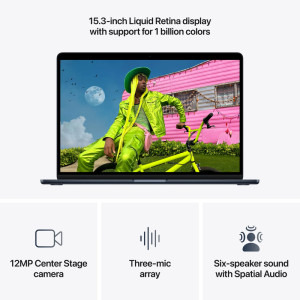 Apple 15.3'' MacBook Air 15 with Liquid Retina, Apple M5 chip (10-core CPU), 24GB, 4TB SSD, Apple M5 10-core GPU, macOS, Midnight, US keyboard, 2026