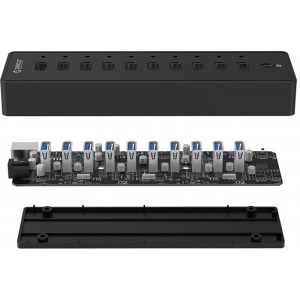 Orico P10, 10 porturi, USB 3.0, negru