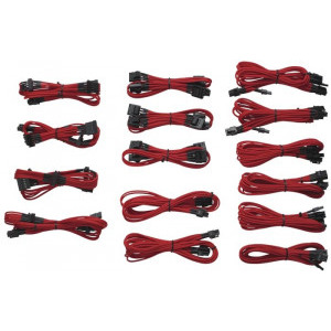 Corsair Professional Individually sleeved DC Cable Kit, Type 3 (Generation 2), RED