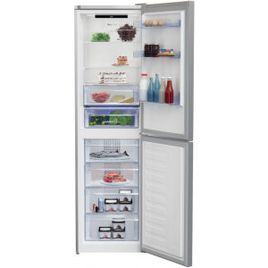 Beko RCNA386E40ZXBN, 358 L, NeoFrost Dual Cooling, HarvestFresh, Everfresh+, Display Touch Control, Clasa E, 203 cm, Argintiu