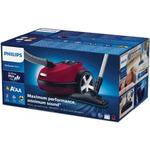Philips Performer Silent FC8781/09, cu sac, 650W, 4L, Rosu