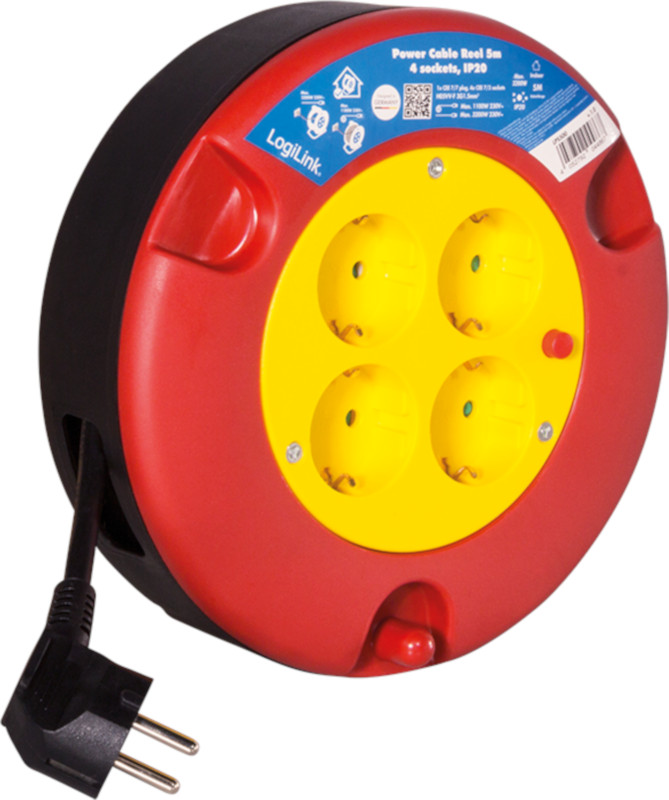 Priza/prelungitor Logilink LPS500 4x Schuko, 5m, Black