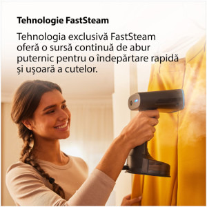 Braun Aparat de calcat vertical cu abur QuickStyle 5 GS5031BL, 1200W, 25g/min, Negru/Albastru