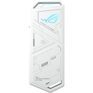 Rack ASUS ROG Strix Arion White pentru SSD NVMe M.2 - USB 3.2 GEN2 Type-C (10 Gbps), doua cabluri USB-C la C si USB-C la A, montare fara unelte, placuțe termice incluse, suporta PCIe 2280/2260/2242/2230 M key/B+M Key