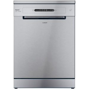 Masina de spalat vase Candy CF 3E7L0S, 13 seturi, 5 programe, Clasa E, Inverter, Smart Door Opening, Maxi Tub, Snap&Wash, hOn, Deschidere automata usa, 60 cm, Argintiu