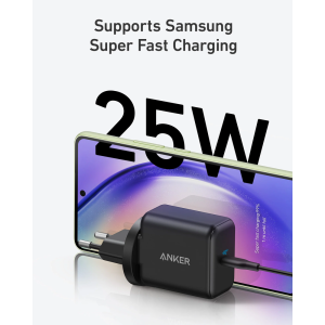Anker 312 Ace, 1x USB-C, PowerIQ 3.0, 25W, Black