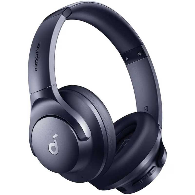 Casti Anker Over-Ear, Soundcore Life Q20i, Wireless, Hybrid Active Noise Cancelling, Bluetooth, Blue