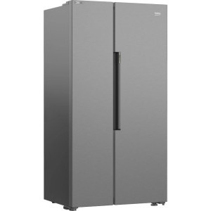Beko GN163141XBN, 593 L, Clasa E, ProSmart Inverter, NeoFrost Dual Cooling, HarvestFresh, Control electronic, 179 cm, Argintiu