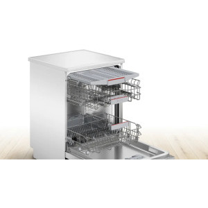 Bosch SMS4EVW08E, 14 seturi, 6 programe, Clasa B, EcoSilence Drive, EfficientDry, VarioFlex, VarioDrawer, RackMatic, AquaStop, AquaSensor, Home Connect, Deschidere automata usa, 60 cm, Alb