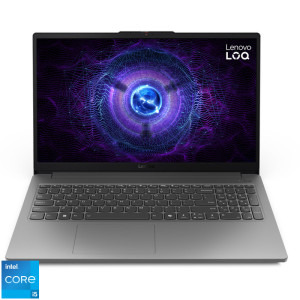 Lenovo Gaming 15.6'' LOQ 15IAX9E, FHD IPS 144Hz, Procesor Intel® Core™ i5-12450HX (12M Cache, up to 4.40 GHz), 16GB DDR5, 512GB SSD, GeForce RTX 2050 4GB, No OS, Luna Grey