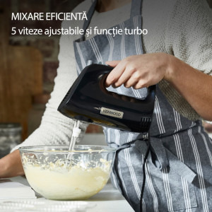 Kenwood Mixer de mana QuickMix HMP30.A0BK, 450W, Negru
