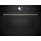 Cuptor incorporabil Bosch CSG7364B1, Electric, 47 L, Autocuratare hidrolitica, 4D HotAir, Perfect Steam, HotAir Gentle, Assist, EcoClean, Home Connect, Grill, Air Fry, Clasa A+, Negru