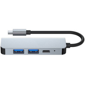 Tech-Protect 4-in-1 V2, 2x USB 3.0, 1x USB-C, 1x HDMI, grey