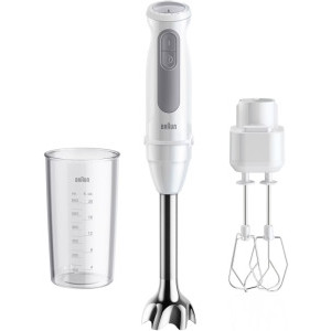 Braun Mixer vertical MultiQuick 5 MQ50501M, 1000W, 0.6L, Alb/Gri