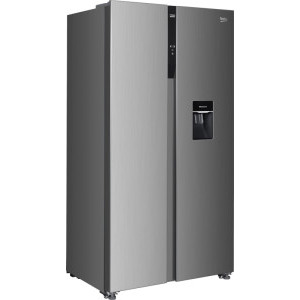 Beko GNO5322WDXPN, 532 L, Clasa E, No Frost, ProSmart Inverter, Display Touch Control, Dozator apa, 177 cm, Inox