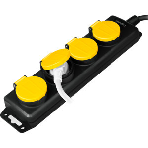 Logilink LPS212, 4x Schuko, 1.4m, Negru-Galben