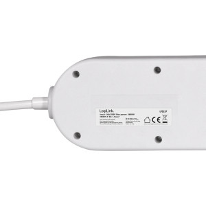 Logilink LPS257, 4x Schuko, 1.5m, Alb-Multicolor