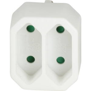Logilink LPS218, 2x Euro Socket, Alb