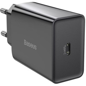 Incarcator retea Baseus CCFS-SN02, Speed Mini Quick Charge 20W, 1x USB-C, Black