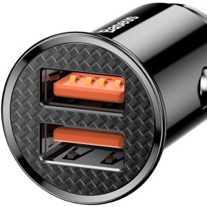 Baseus CCALL-YD01, 2x USB, Quick Charge 30W, Black